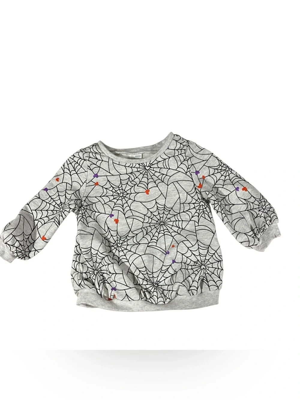 Carter's grey spiderweb print Halloween Crewneck Sweatshirt 6 Months